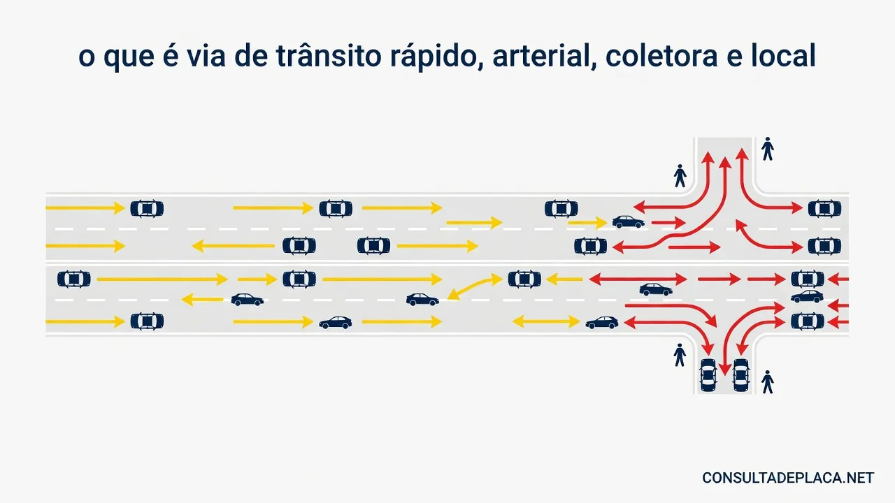 Artigo 60 do CTB: o que é via de trânsito rápido, arterial, coletora e local