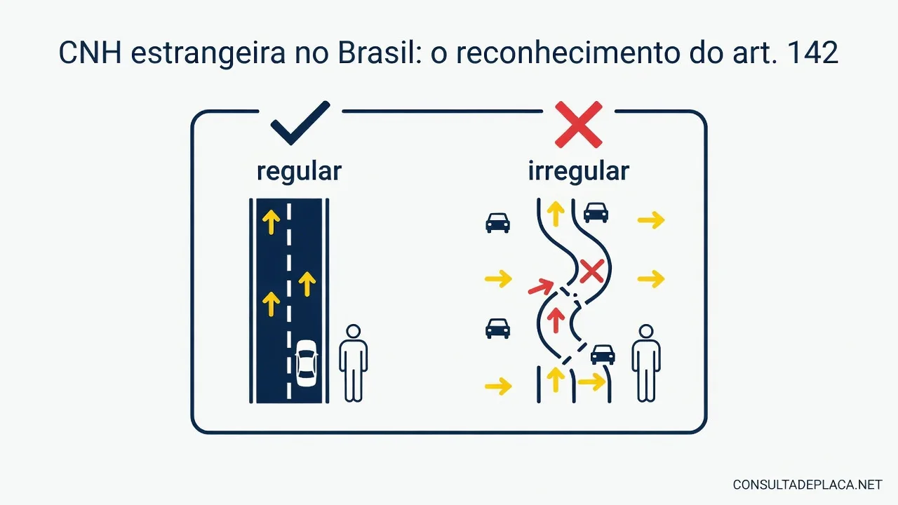 CNH estrangeira no Brasil: o reconhecimento do art. 142 do CTB