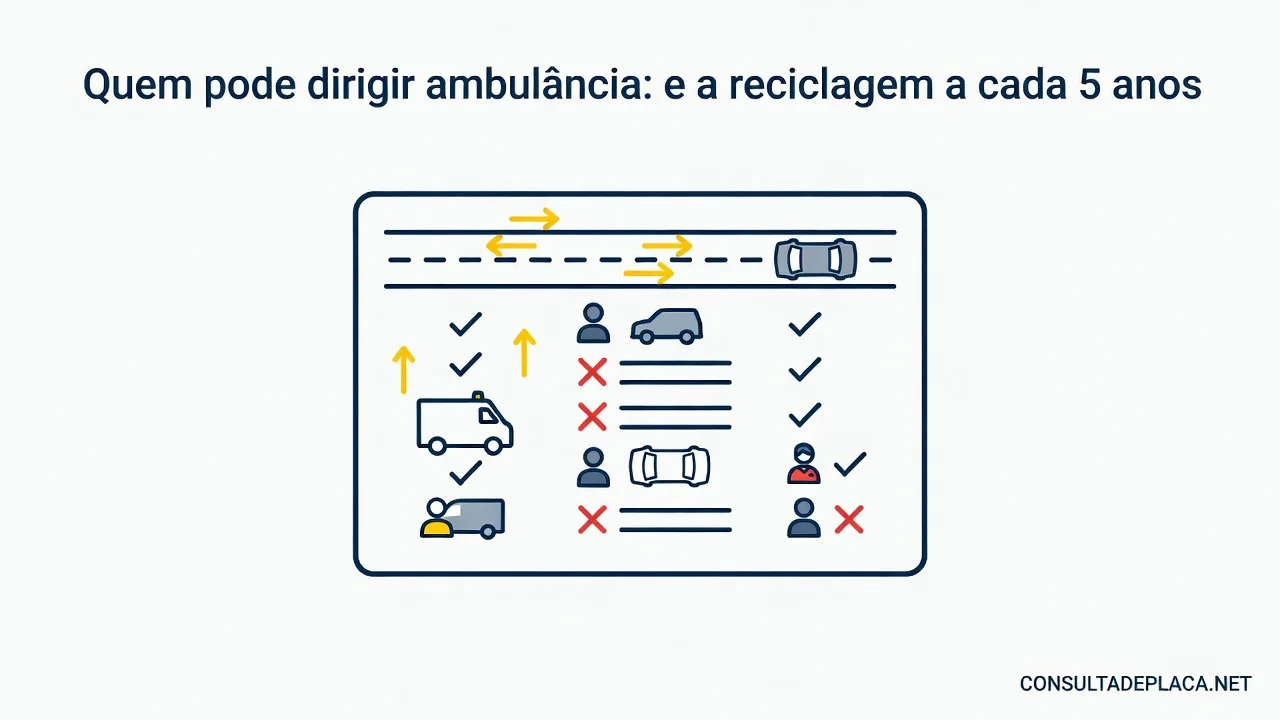 Quem pode dirigir ambulância: o artigo 145-A do CTB e a reciclagem a cada 5 anos
