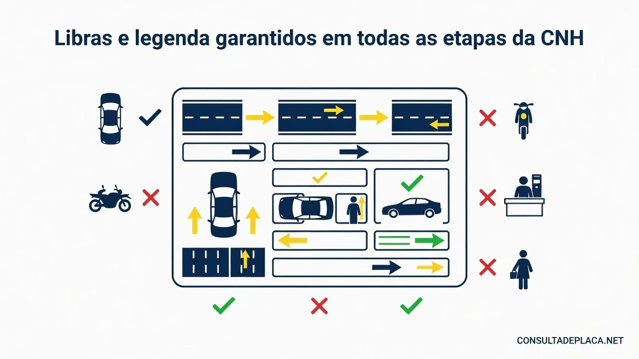 Artigo 147-A do CTB: Libras e legenda garantidos em todas as etapas da CNH