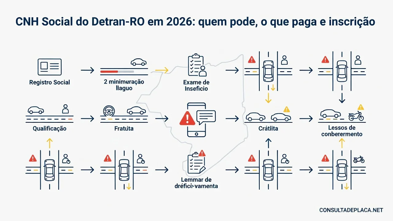 CNH Social do Detran-RO em 2026: quem pode, o que paga e inscrição
