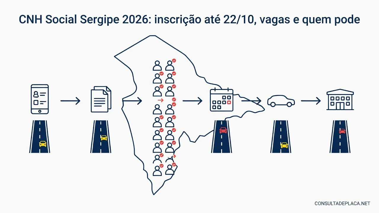 CNH Social Sergipe 2026: inscrição até 22/10, vagas e quem pode