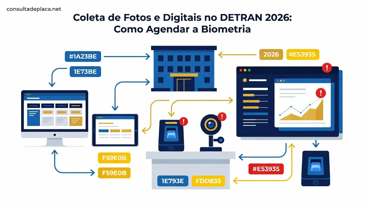 Coleta de Fotos e Digitais no DETRAN 2026: Como Agendar a Biometria
