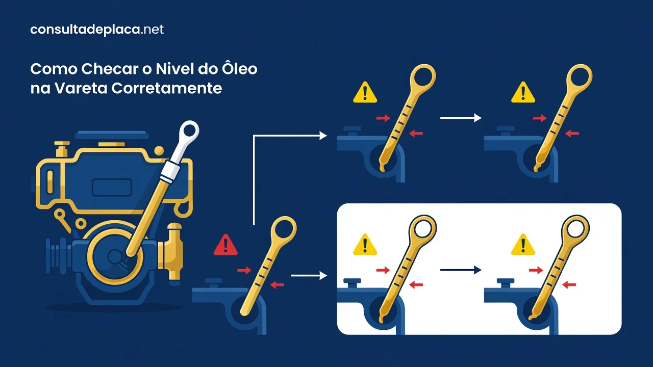 Como Checar o Nivel do Oleo na Vareta Corretamente