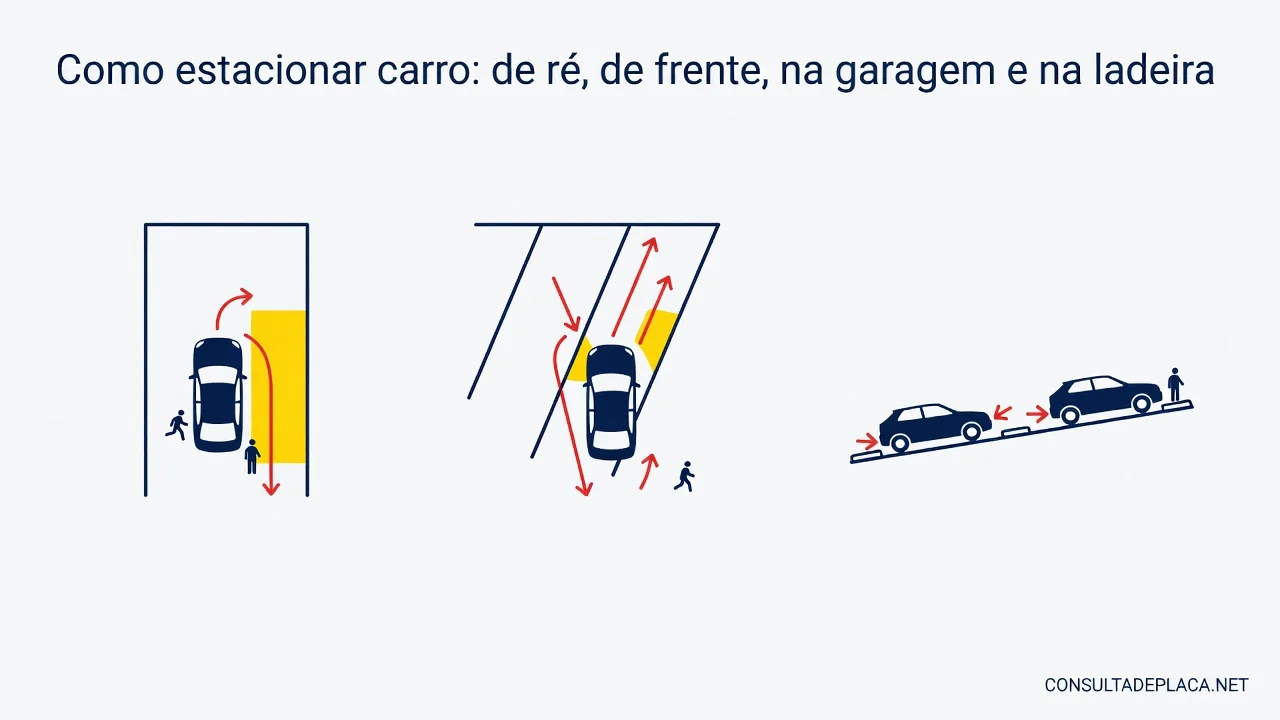 Como estacionar carro: de ré, de frente, na garagem e na ladeira