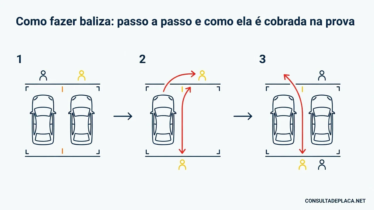 Como fazer baliza: passo a passo e como ela é cobrada na prova