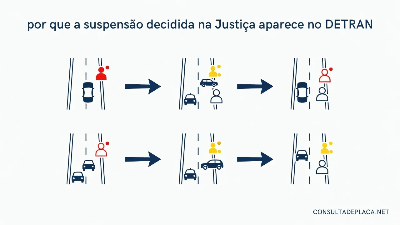 Artigo 295 do CTB: por que a suspensão decidida na Justiça aparece no DETRAN