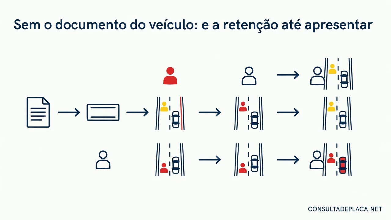 Sem o documento do veículo: artigo 232 do CTB e a retenção até apresentar