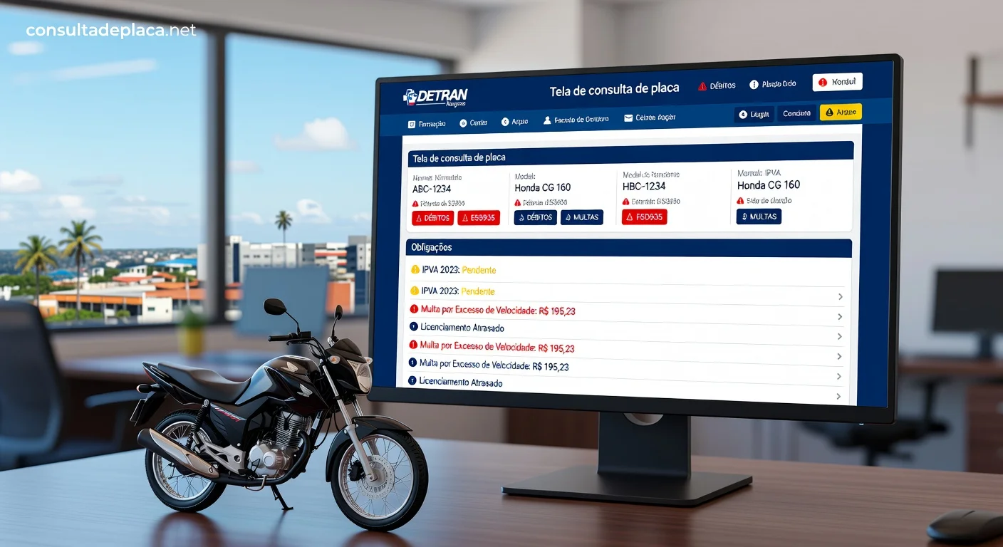 Consultar Placa de Moto no DETRAN Alagoas 2026: Débitos, Multas e IPVA