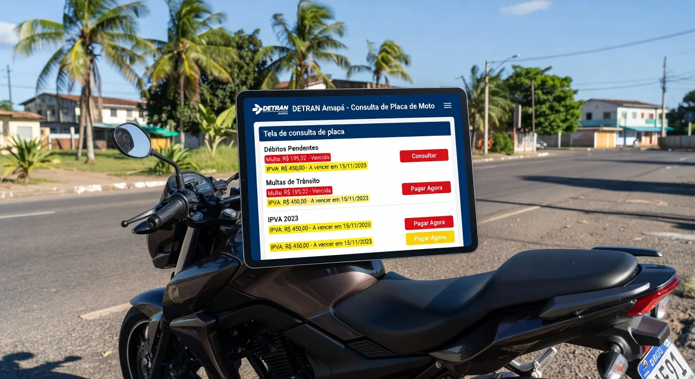 Consultar Placa de Moto no DETRAN Amapá 2026: Débitos, Multas e IPVA