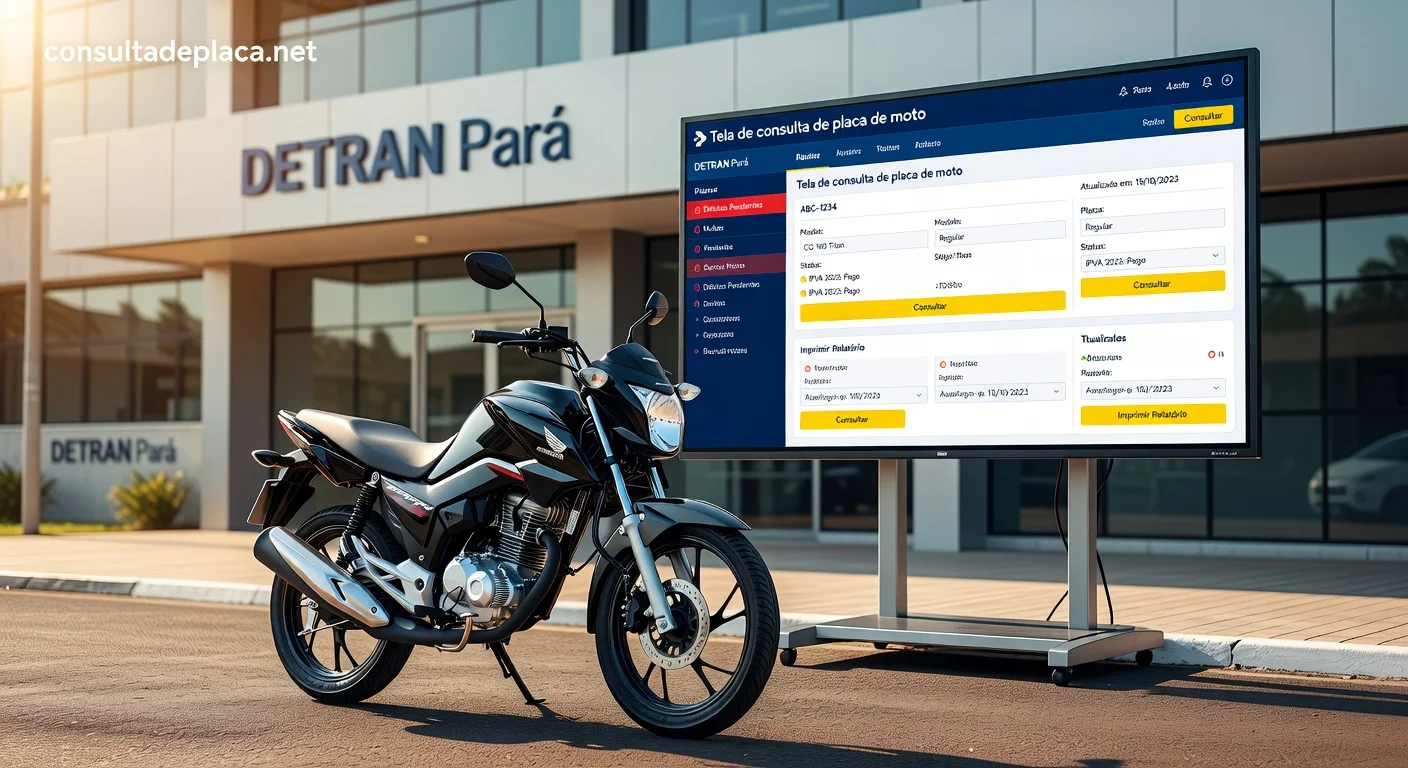Consultar Placa de Moto no DETRAN Pará 2026: Débitos, Multas e IPVA