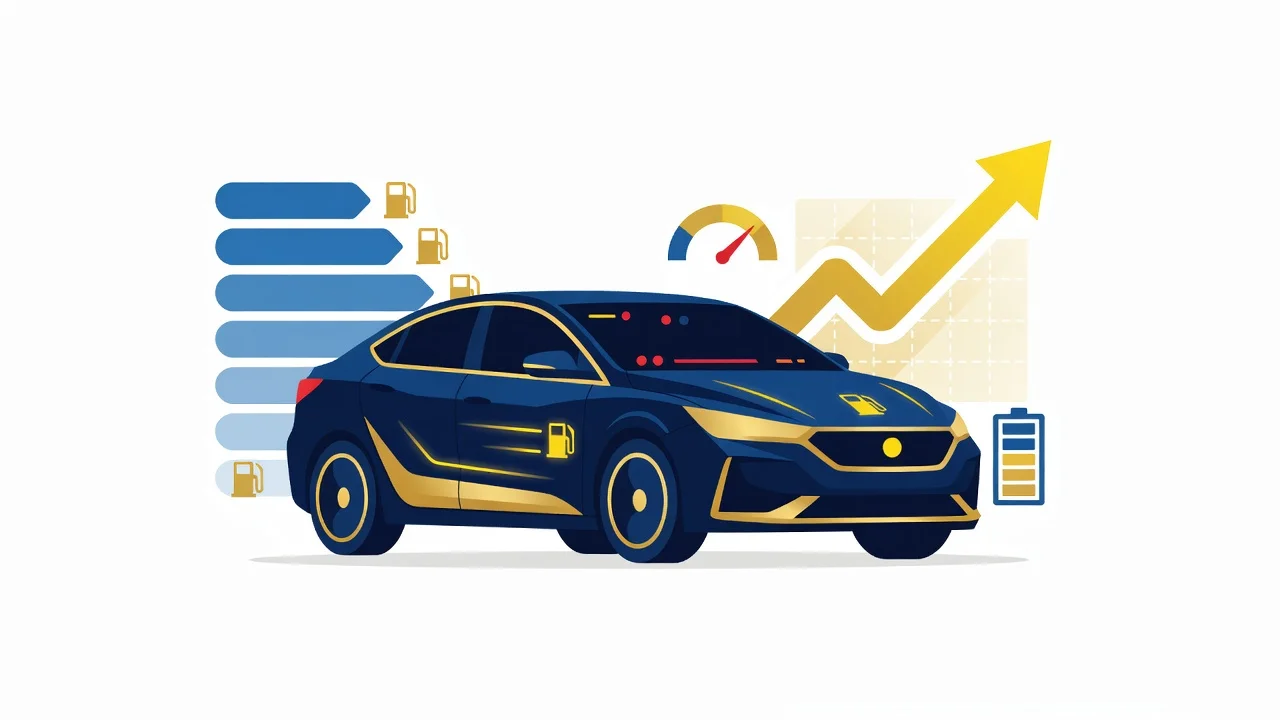Consumo de Carro Híbrido km por Litro