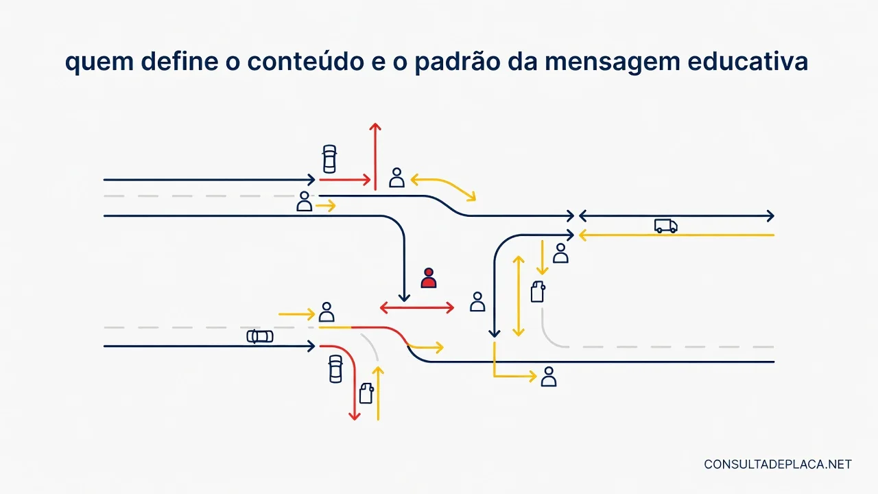 Artigo 77-D do CTB: quem define o conteudo e o padrao da mensagem educativa