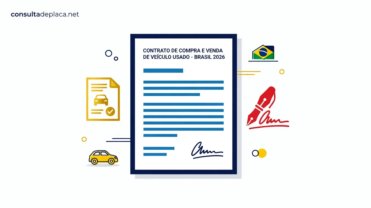 Contrato de Compra e Venda de Carro Usado: Guia Seguro 2026