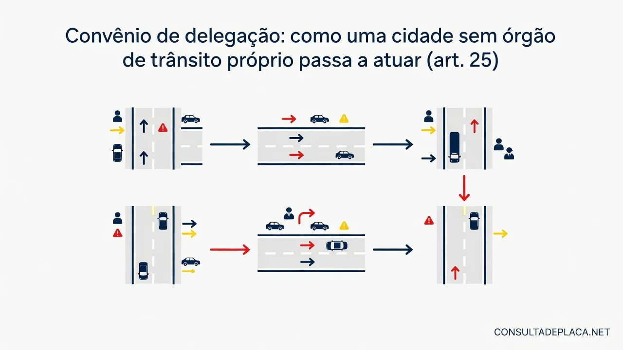 Convênio de delegação: como uma cidade sem órgão de trânsito próprio passa a atuar (art. 25 do CTB)