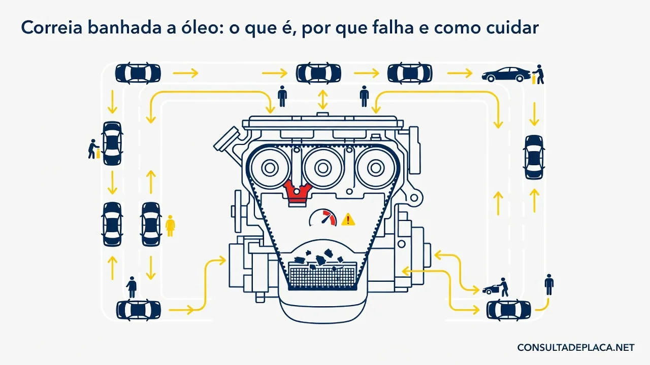 Correia banhada a óleo: o que é, por que falha e como cuidar
