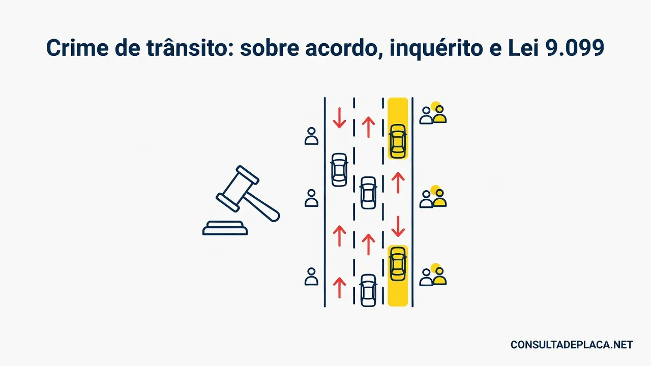 Crime de trânsito: o que diz o artigo 291 do CTB sobre acordo, inquérito e Lei 9.099