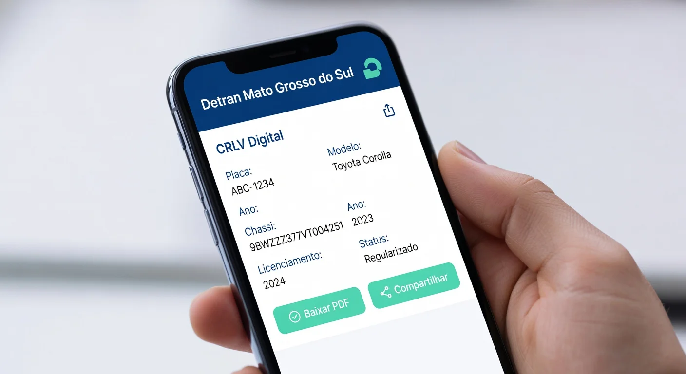 CRLV Digital MS: Como Emitir pelo App Detran em 2026