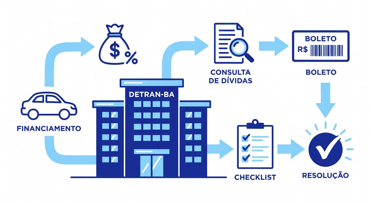 Débitos Veículo Financiado BA: Como Consultar e Quitar