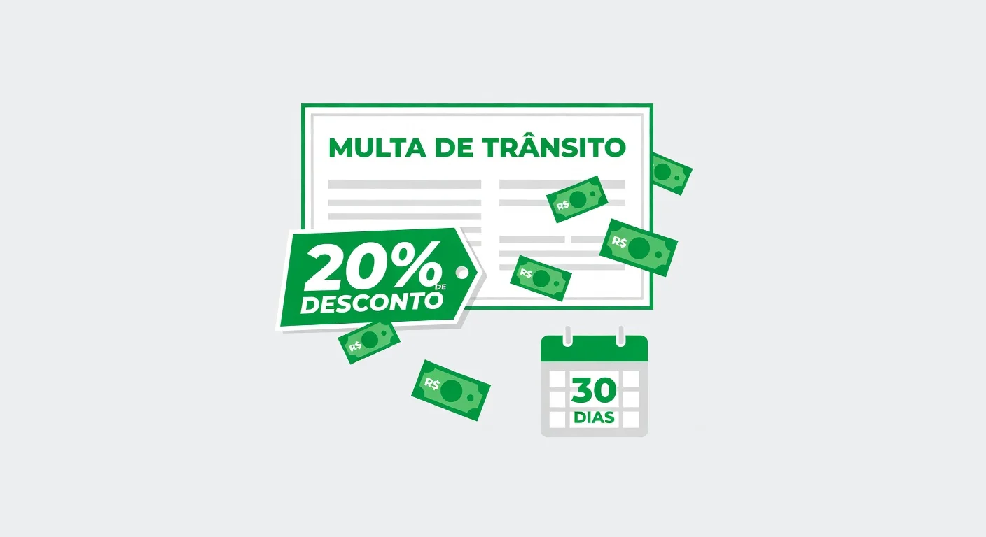 Desconto na multa de trânsito 2026: como conseguir 20% de abatimento