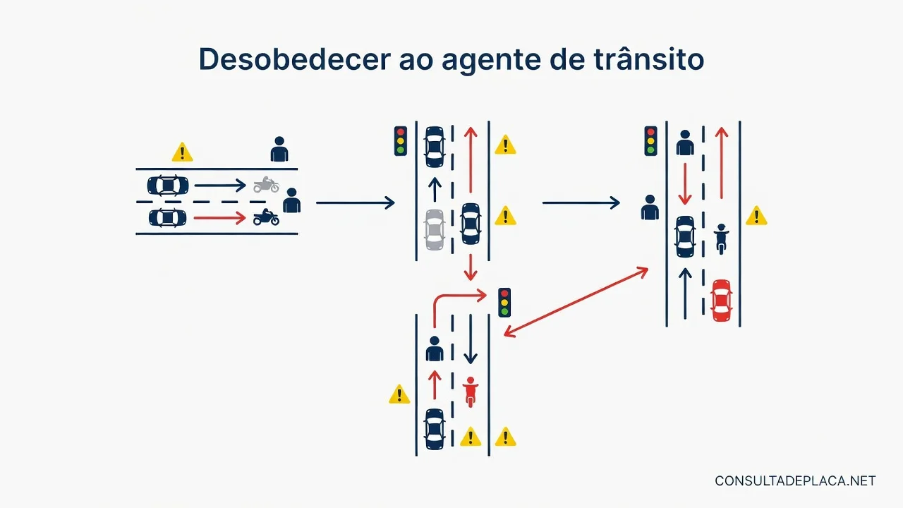 Desobedecer ao agente de trânsito: artigo 195 do CTB