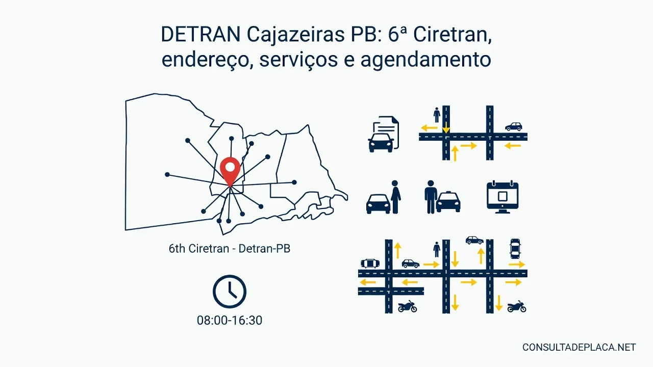 DETRAN Cajazeiras PB: 6ª Ciretran, endereço, serviços e agendamento