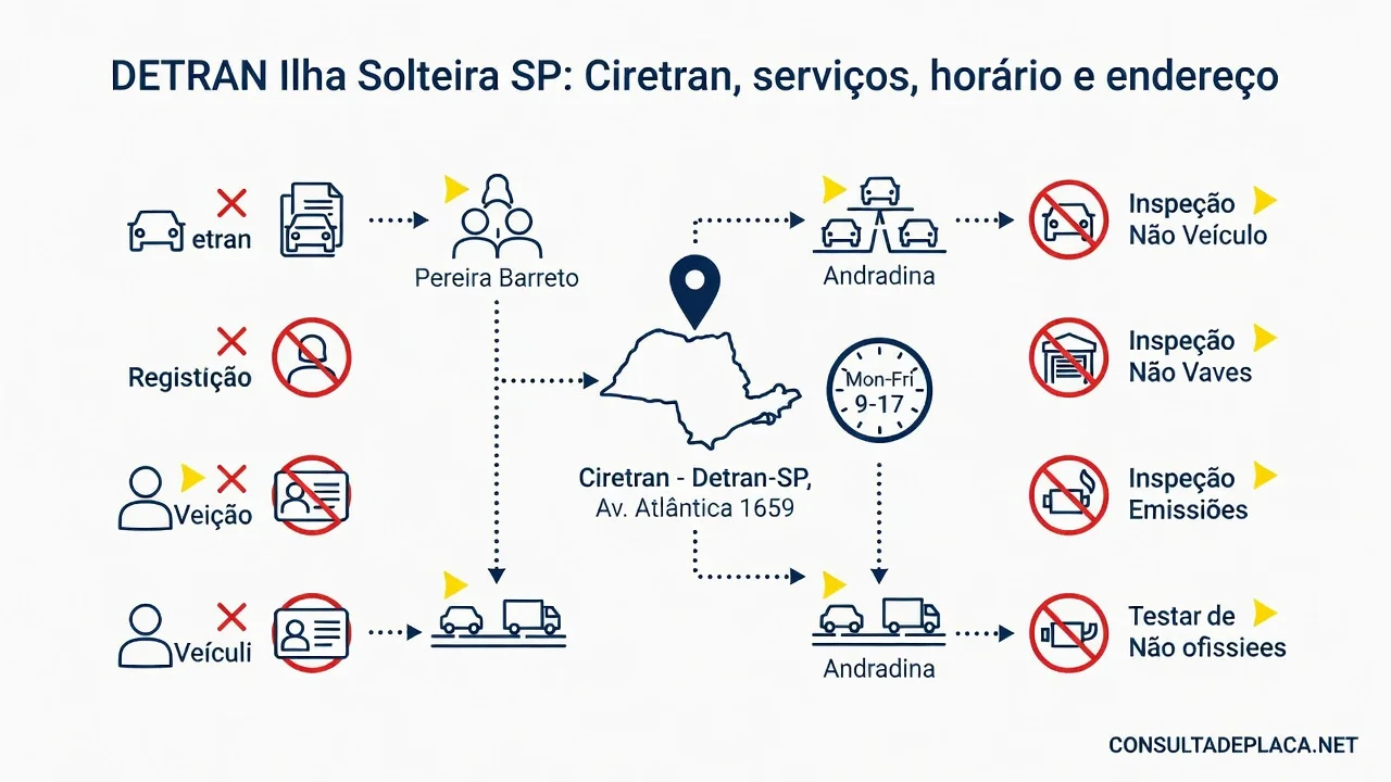 DETRAN Ilha Solteira SP: Ciretran, serviços, horário e endereço