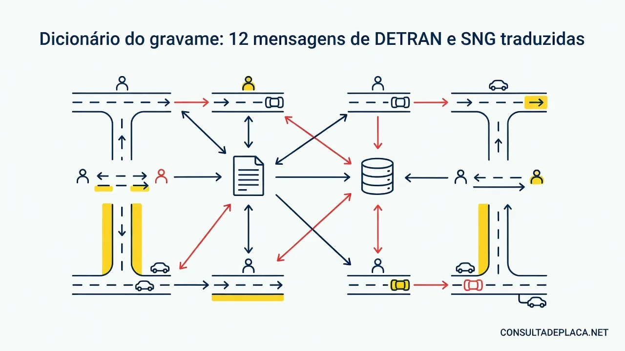 Dicionário do gravame: 12 mensagens de DETRAN e SNG traduzidas