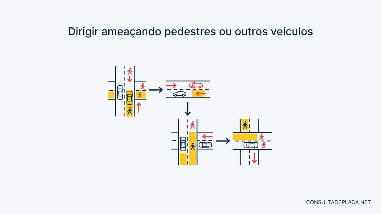 Dirigir ameacando pedestres ou outros veiculos: artigo 170 do CTB