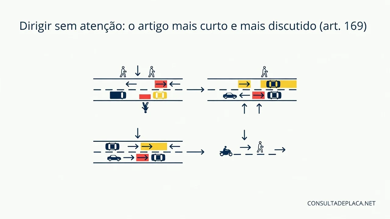Dirigir sem atencao: o artigo mais curto e mais discutido do CTB (art. 169)