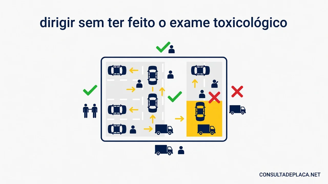 Artigo 165-B do CTB: dirigir sem ter feito o exame toxicológico