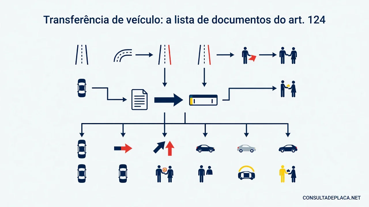 Transferência de veículo: a lista de documentos do art. 124 do CTB