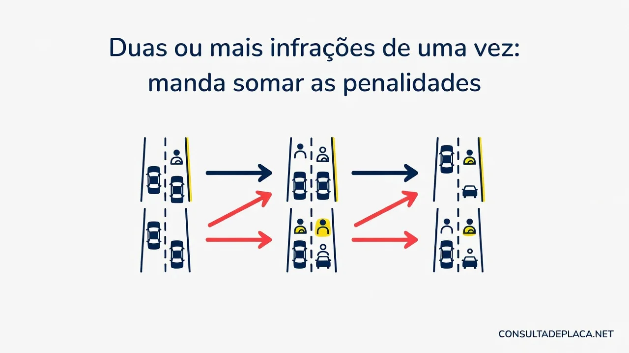 Duas ou mais infrações de uma vez: o artigo 266 do CTB manda somar as penalidades
