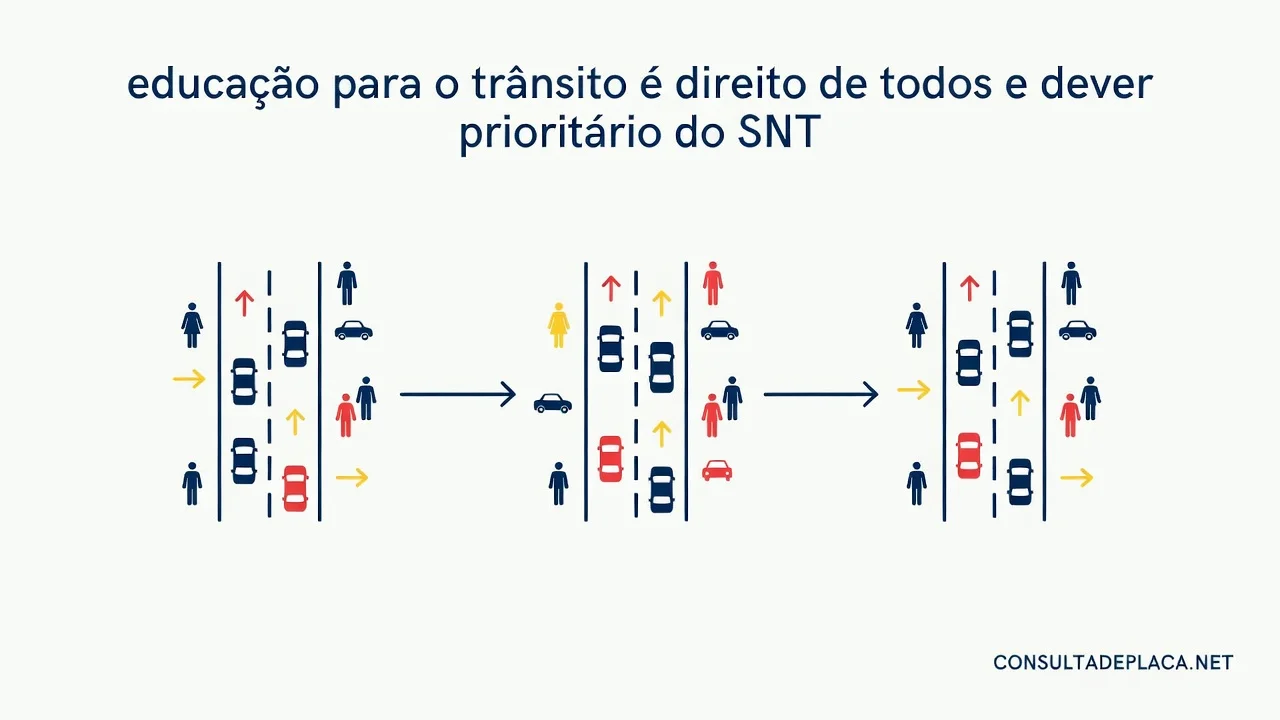 Artigo 74 do CTB: educação para o trânsito é direito de todos e dever prioritário do SNT