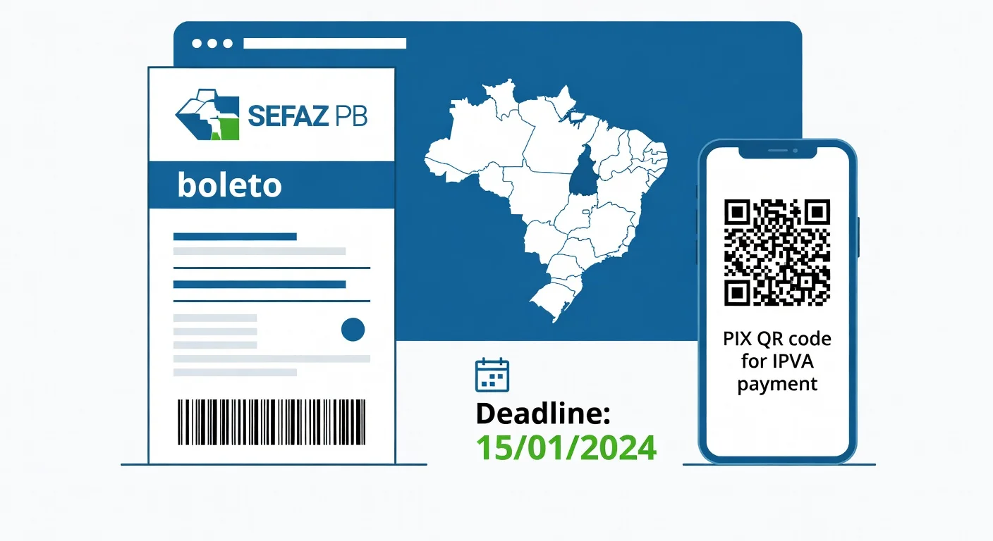Como emitir boleto IPVA Paraíba 2026: passo a passo SEFAZ-PB