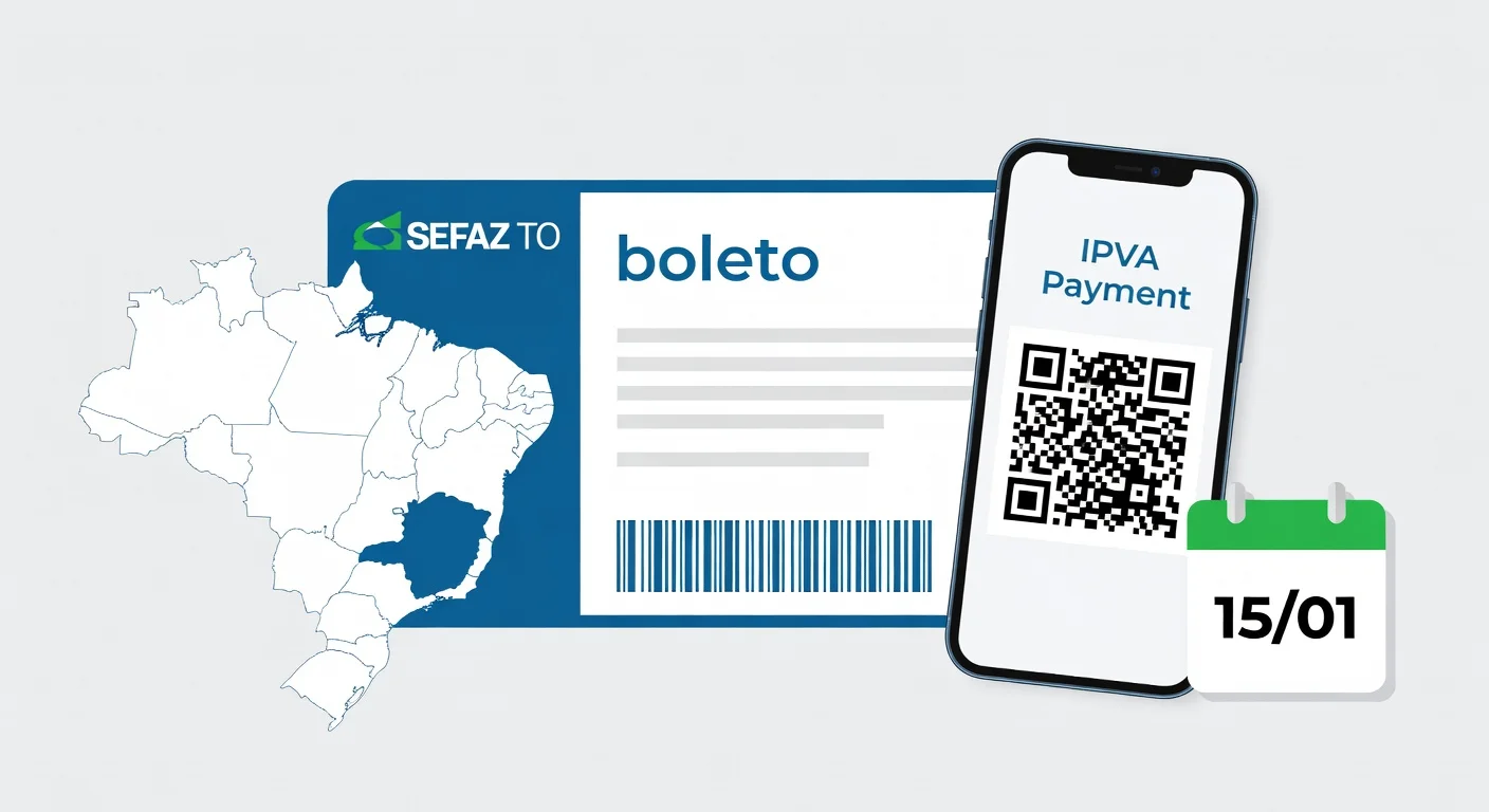 Como emitir boleto IPVA Tocantins 2026: passo a passo SEFAZ-TO