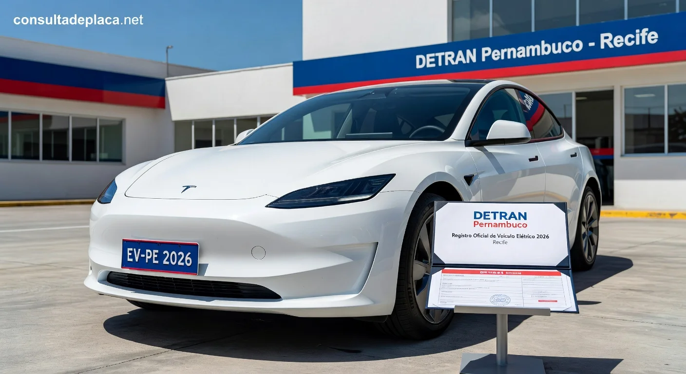 Emplacamento de Carro Elétrico em Pernambuco 2026: Custo