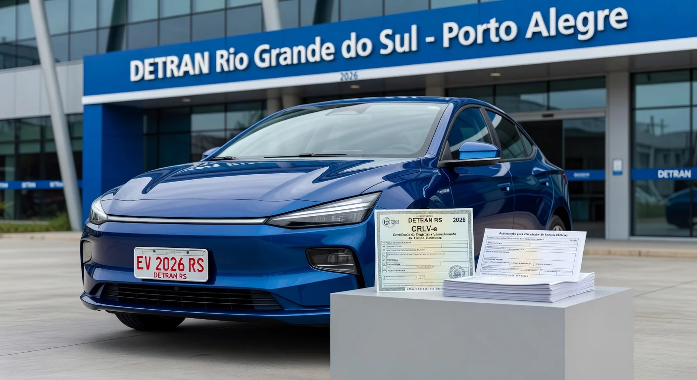 Emplacamento de Carro Elétrico em Rio Grande do Sul 2026: Custo