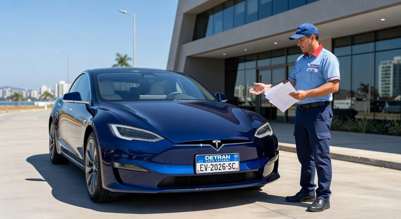Emplacamento de Carro Elétrico em Santa Catarina 2026: Custo
