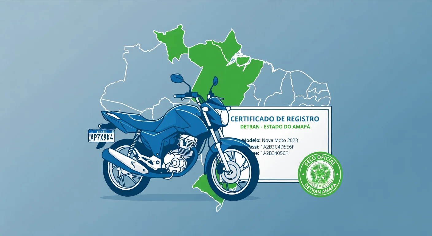 Emplacamento de moto Amapá 2026: documentos, custo e passo a passo