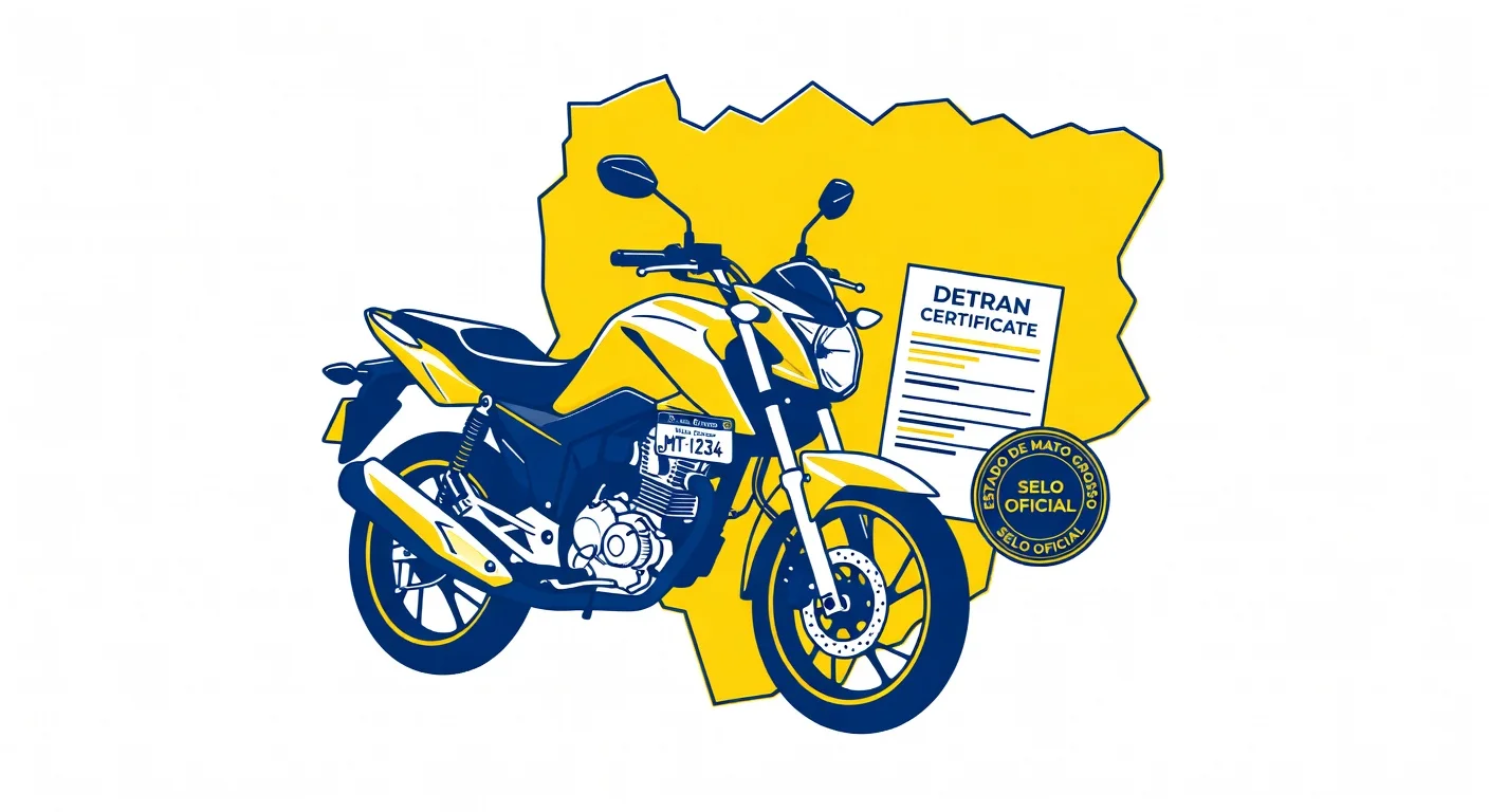 Emplacamento de moto Mato Grosso 2026: documentos, custo e passo a passo