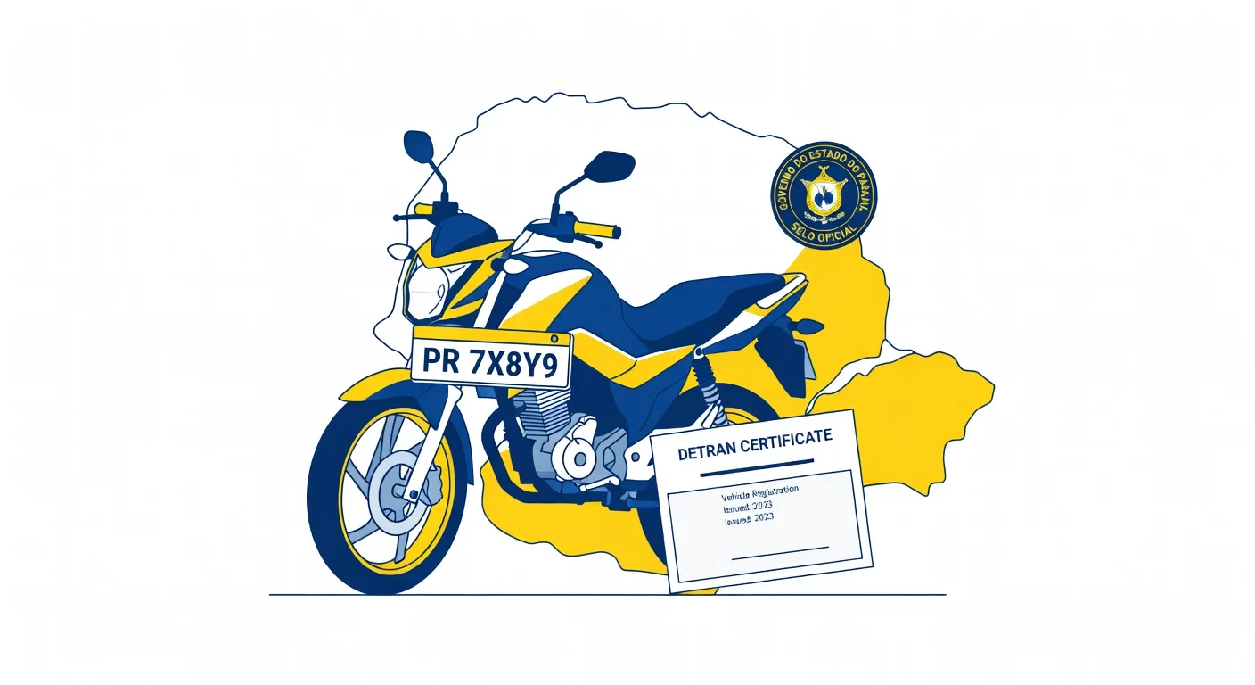 Emplacamento de moto Paraná 2026: documentos, custo e passo a passo