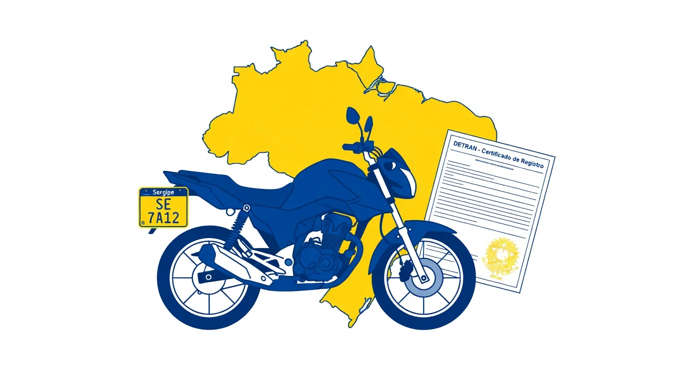 Emplacamento de moto Sergipe 2026: documentos, custo e passo a passo