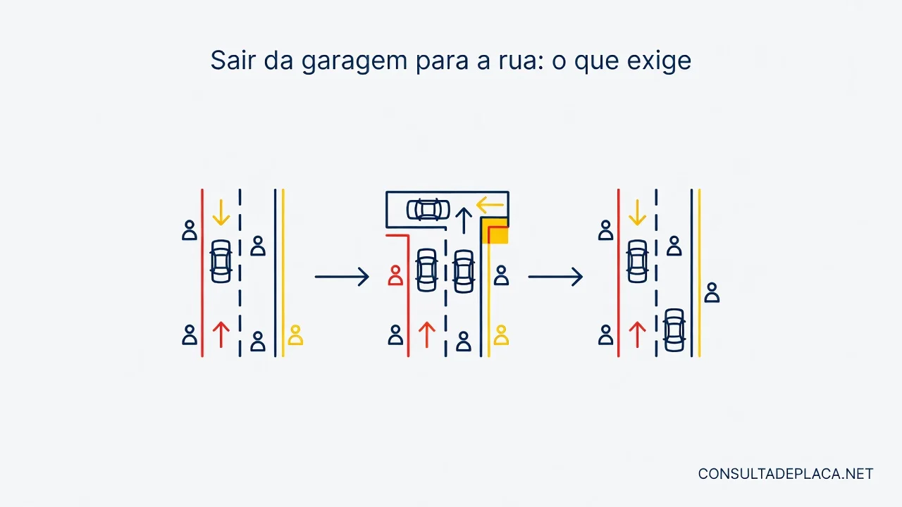 Sair da garagem para a rua: o que exige o artigo 216 do CTB