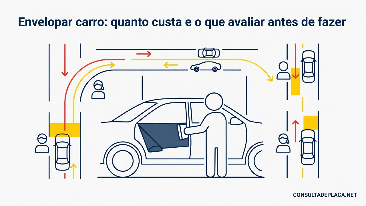 Envelopar carro: quanto custa e o que avaliar antes de fazer