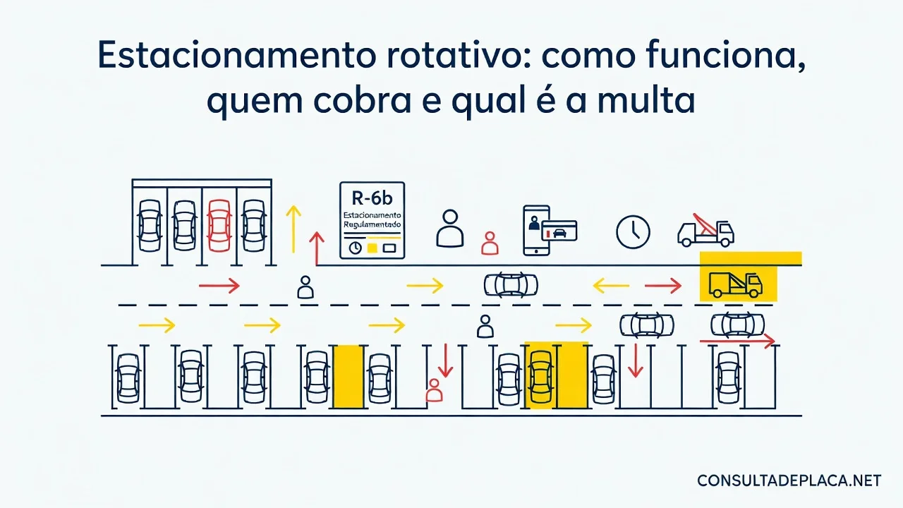 Estacionamento rotativo: como funciona, quem cobra e qual é a multa
