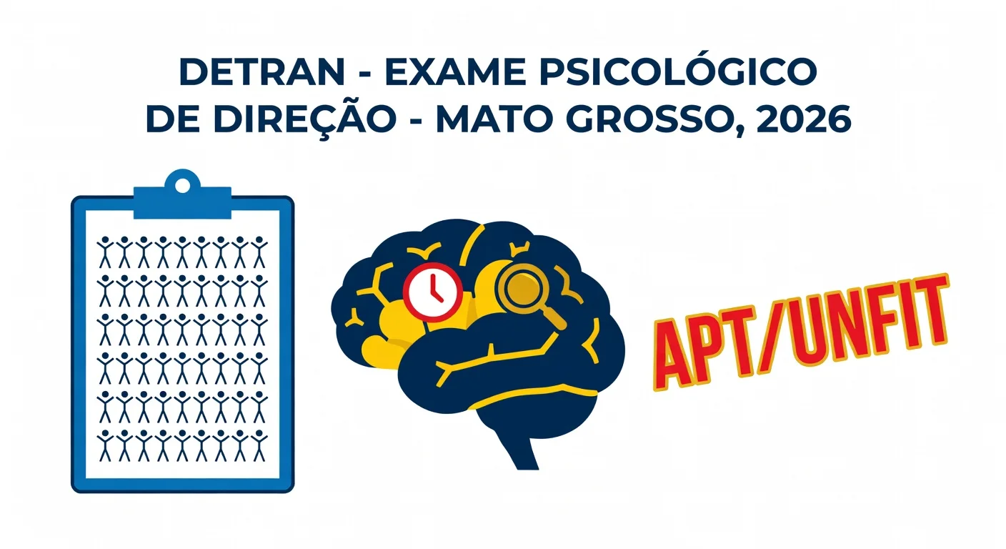 Exame Psicotécnico do DETRAN Mato Grosso 2026: Como Funciona, Valor e O Que Reprova