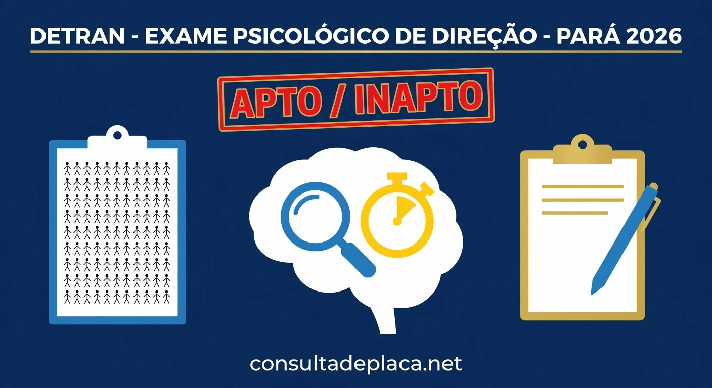 Exame Psicotécnico do DETRAN Pará 2026: Como Funciona, Valor e O Que Reprova
