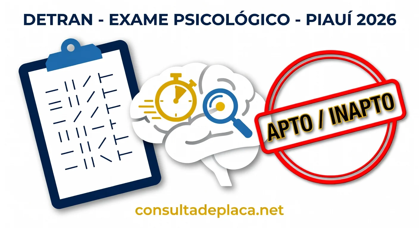 Exame Psicotécnico do DETRAN Piauí 2026: Como Funciona, Valor e O Que Reprova
