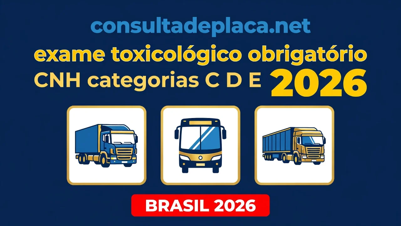 Exame Toxicológico da CNH 2026: quem precisa e validade